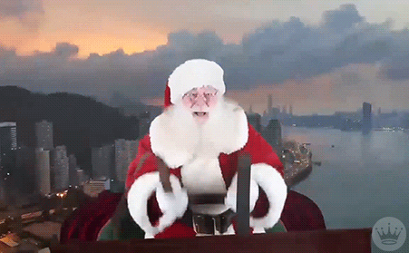 Flying Santa Claus GIF by Hallmark Gold Crown - Find & Share on GIPHY