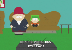 kyle broflovski table GIF by South Park 