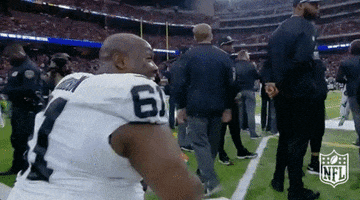 High Five Oakland Raiders GIF by NFL
