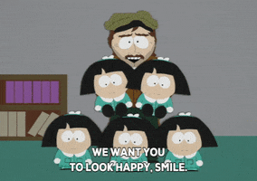 happy romanian contorting quintuplets GIF by South Park 