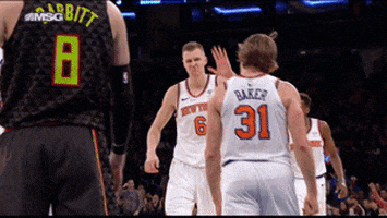 High Five New York Knicks GIF by NBA