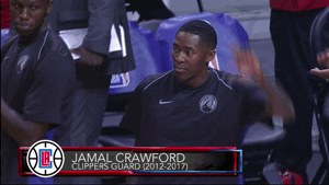 happy jamal crawford GIF by NBA
