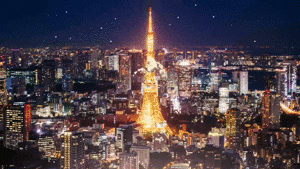 happy tokyo tower GIF by Hearst Fujingaho / Hearst Digital Japan