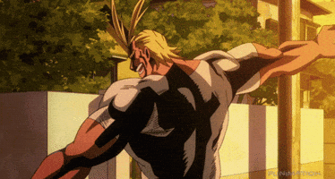 muscles flexing GIF by My Hero Academia