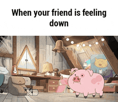 kang sad hug pig down GIF
