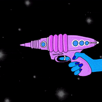 Space Gun Animation GIF by iiiamselina