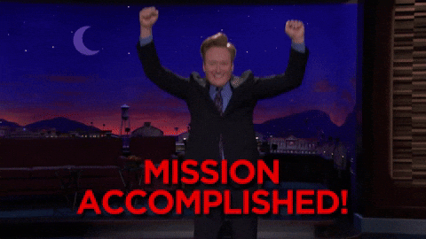 mission accomplished conan obrien GIF by Team Coco