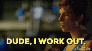 i work out red oaks GIF