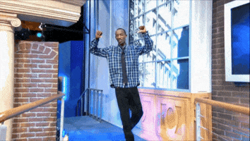 Reality TV gif. A  man from the Maury show walks out with his thumbs pointing down.