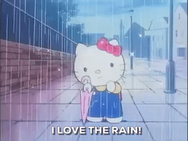 Raining Hello Kitty GIF