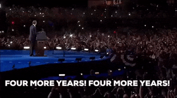 four more years victory speech 2012 GIF by Obama