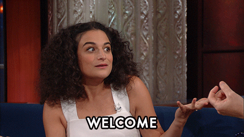 welcome jenny slate GIF by The Late Show With Stephen Colbert