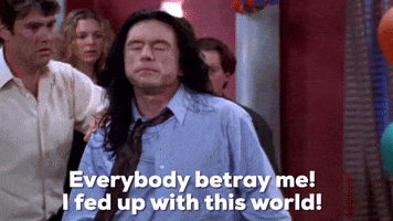 angry tommy wiseau GIF by The Room