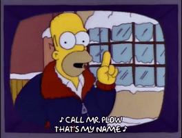 the simpsons call mr plow thats my name that name again is mr plow GIF
