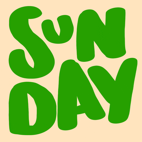 weekend, sunday, bubble, letters, domingo, funday – GIF