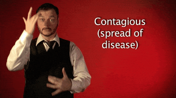 sign language spread of disease GIF by Sign with Robert