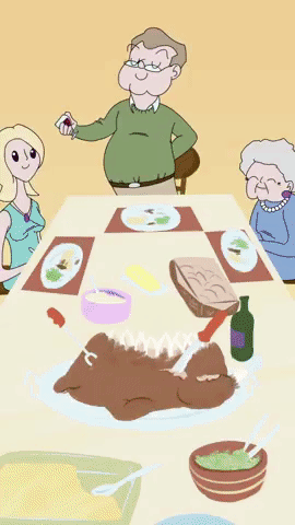 Frame By Frame Thanksgiving GIF by Cartuna