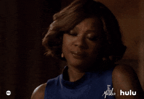 TV gif. Viola Davis as Annalise on How to Get Away with Murder appears to be crying and solemnly shakes her head.