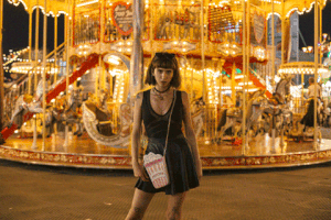 jankruck girl 90s neon model GIF