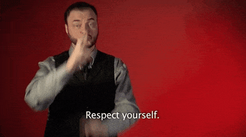 respect yourself sign language GIF by Sign with Robert