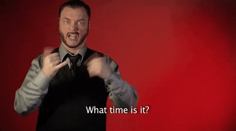 What Time Is It Asl GIF by Sign with Robert - Find & Share on GIPHY
