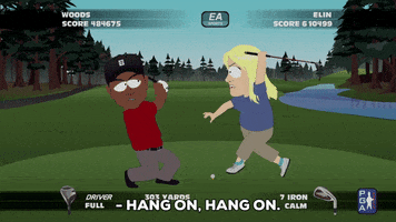 tiger woods fighting GIF by South Park 
