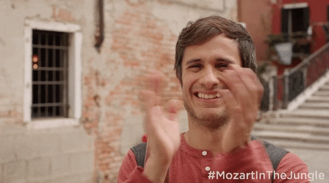 Happy Amazon Original GIF by Mozart In The Jungle - Find & Share on GIPHY