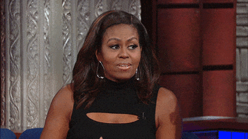Michelle Obama Sigh GIF by The Late Show With Stephen Colbert