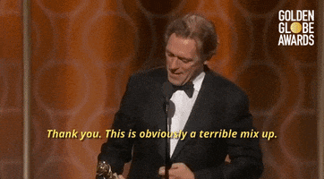hugh laurie thank you this is obviously a terrible mixup GIF by Golden Globes
