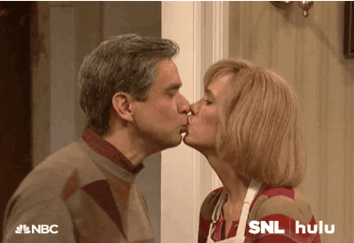 Saturday Night Live Kiss GIF by HULU - Find & Share on GIPHY