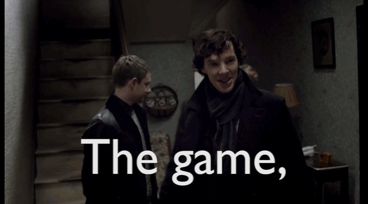 Benedict Cumberbatch The Game Is On GIF by Sherlock - Find & Share on GIPHY