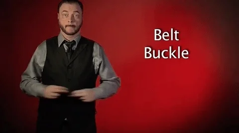 sign language belt buckle GIF by Sign with Robert