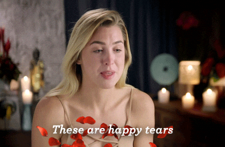 happy tears crying GIF by The Bachelor Australia