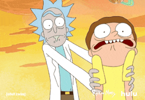 Scared Rick And Morty GIF by HULU
