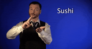sign language sushi GIF by Sign with Robert
