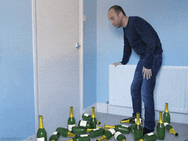 New Year Champagne GIF by sheepfilms