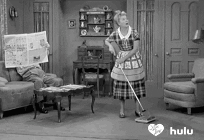 Vacuuming I Love Lucy GIF by HULU - Find & Share on GIPHY