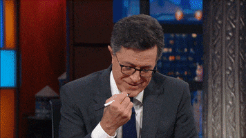 stephen colbert writing GIF by The Late Show With Stephen Colbert