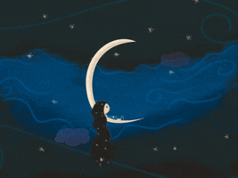 starry night animation GIF by giosolARTE