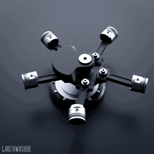 Rotary Aircraft Engine Gif