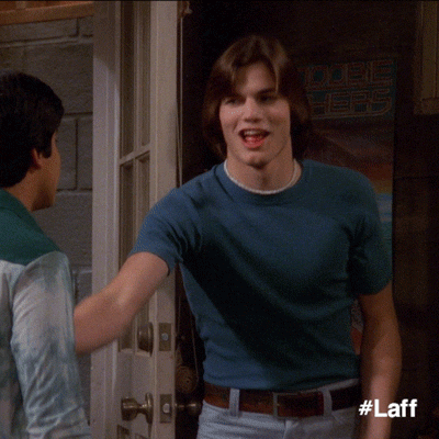 Ashton Kutcher Reaction GIF by Laff