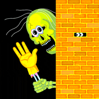 Skeleton Hello GIF by GIPHY Studios Originals