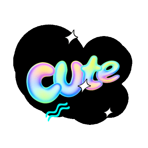 Cute Word Art' Sticker