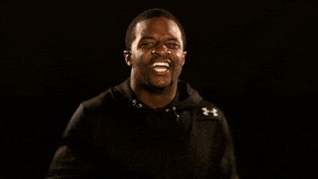 Celebrity gif. Randall Cobb of the Green Bay Packers looks at us enthusiastically with a big grin and two thumbs up, nodding as he says, "Good job!"