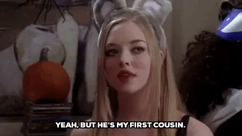 Step-first-cousin meme gif