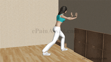 standing calf stretches for pulled calf muscle GIF by ePainAssist