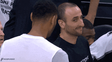 Manu Ginobili Laughing GIF by San Antonio Spurs