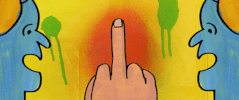 middle finger GIF by My Entire High School Sinking Into The Sea
