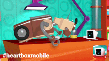 radbrothers yes no robots heartboxmobile GIF