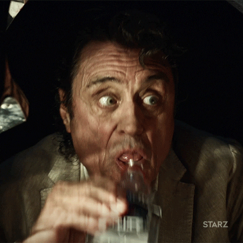 Giphy - oh no drinking GIF by American Gods